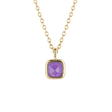 Load image into Gallery viewer, D for Diamond Birthstone Necklaces - Gold Plated
