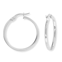 9ct White Gold Classic Hoop