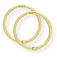 9ct Gold Hinged Plain Sleepers