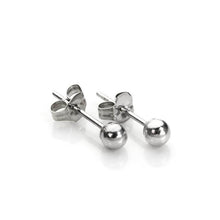 Load image into Gallery viewer, 9ct White Gold 3mm Ball Stud Earrings

