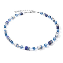 Load image into Gallery viewer, Coeur De Lion GeoCUBE Necklace - Blue Sodalite and Hematite
