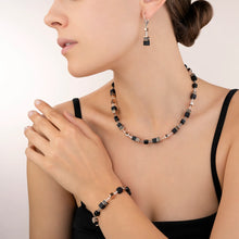 Load image into Gallery viewer, Coeur De Lion GeoCUBE Earrings - Black, onyx and Rose Gold
