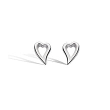 Load image into Gallery viewer, Kit Heath Desire Love Story Small  Silver Heart Stud Earring
