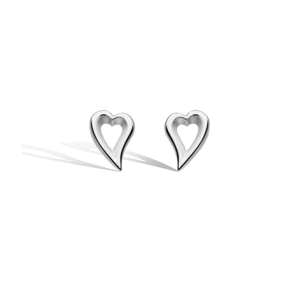 Kit Heath Desire Love Story Small  Silver Heart Stud Earring