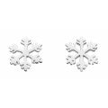 Silver Snowflake Stud Earrings