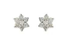 Load image into Gallery viewer, 18ct White Gold Diamond Cluster Stud Earrings
