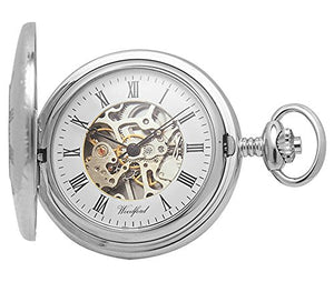 Chrome Pocket Watch with Albert Chain