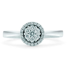 Load image into Gallery viewer, 18ct White Gold Diamond Cluster Halo Ring 0.50ct
