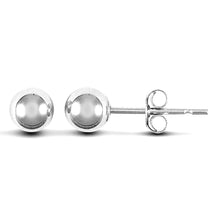 Load image into Gallery viewer, 9ct White Gold 5mm Ball Stud Earrings
