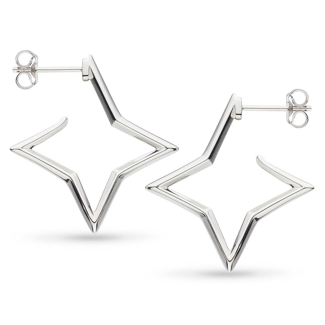 Kit Heath Revival Deco Star Hoop Stud Earrings