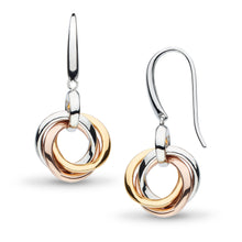 Load image into Gallery viewer, Kit Heath Bevel Trilogy Three Golds Drop Earrings
