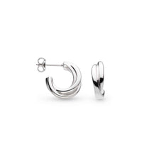 Load image into Gallery viewer, Kit Heath Bevel Trilogy Semi Hoop Stud Earrings
