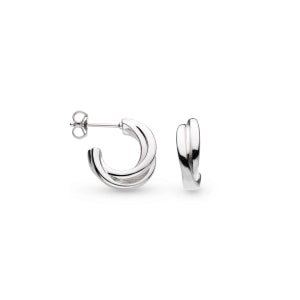 Kit Heath Bevel Trilogy Semi Hoop Stud Earrings