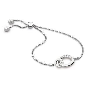 Kit Heath Bevel Cubic Zirconia Link Toggle Bracelet