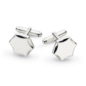 Kit Heath Revival Hexagon Silver Cufflinks