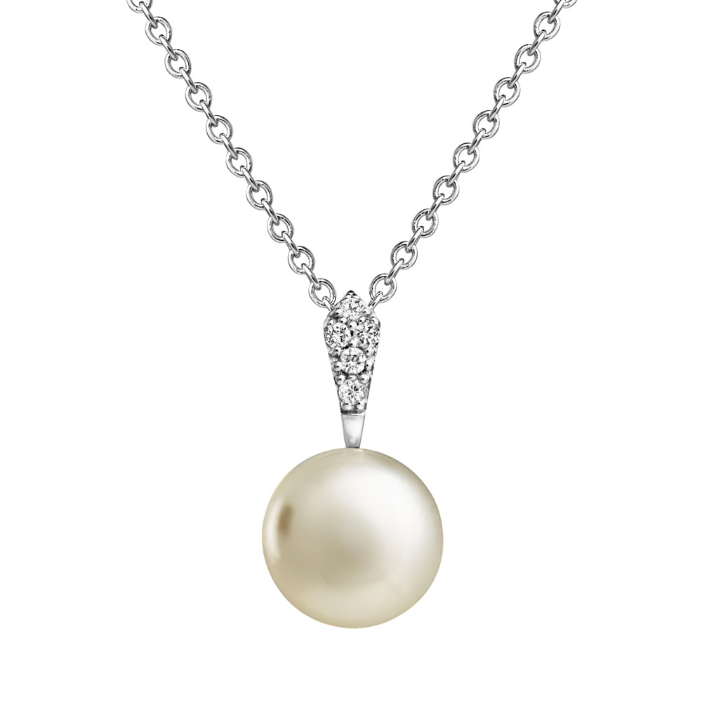 Jersey Pearl Amberley Fresh Water Pearl and White Topaz Pendant
