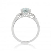 Load image into Gallery viewer, 9ct White Gold Aquamarine and Diamond Ring
