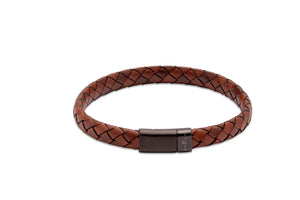 Cognac Leather Bracelet - Longer Length