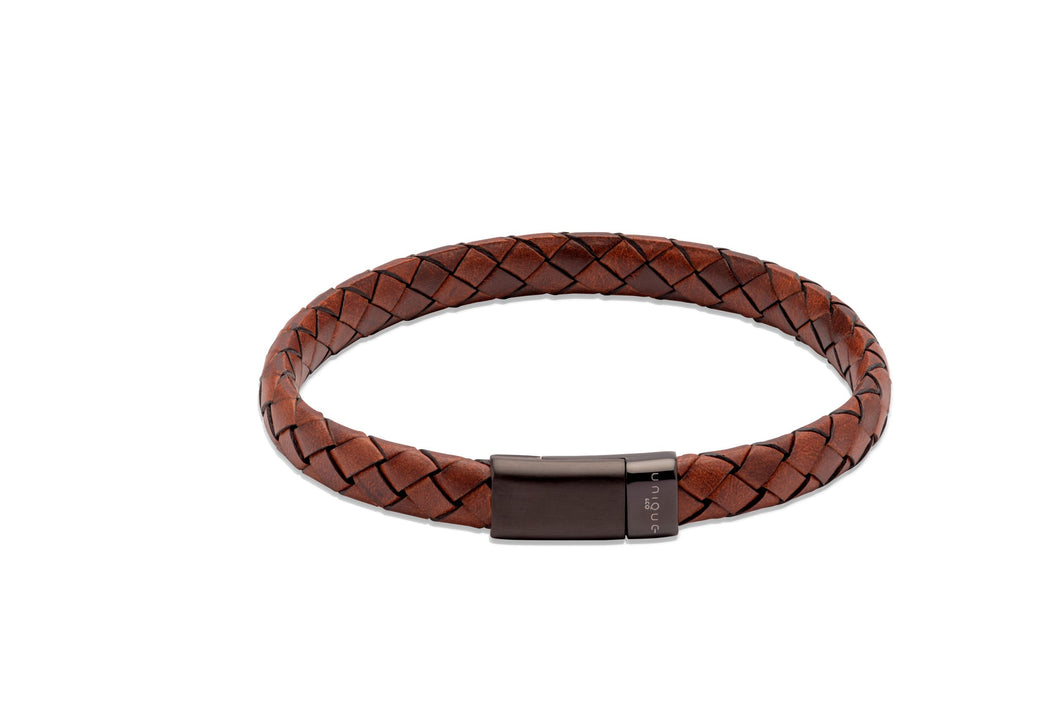 Cognac Leather Bracelet - Longer Length
