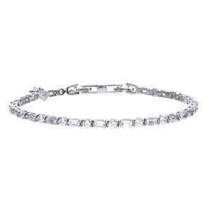 Diamonfire Cubic Zirconia Baguette and Rounds Bracelet