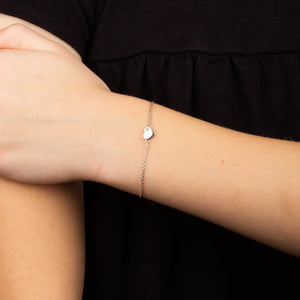 D for Diamond Childrens Heart Bracelet