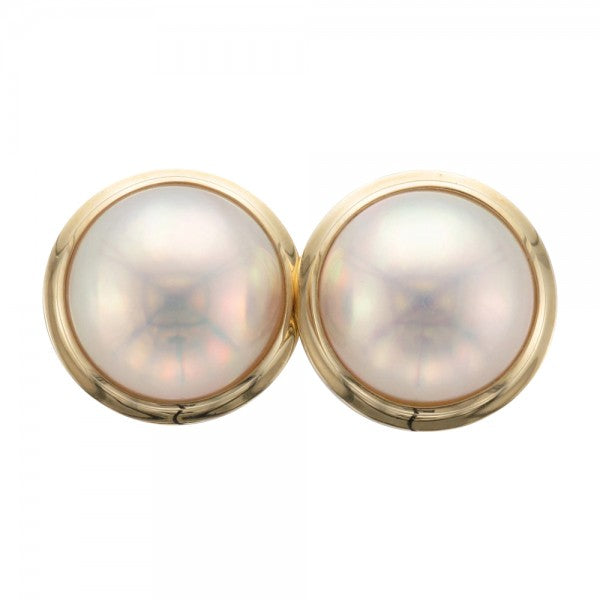 9ct Gold Mabe Pearl Stud Earrings