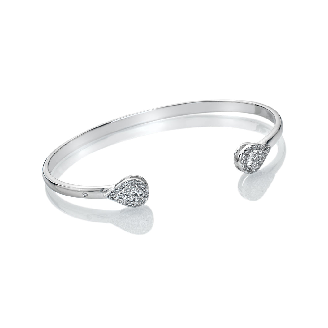 Hot Diamonds Teardrop Topaz Silver Bangle