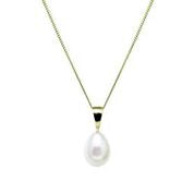 9ct Gold Teardrop Cultured Pearl Pendant