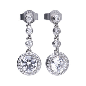 Diamonfire Cubic Zirconia Pave Drop Earrings