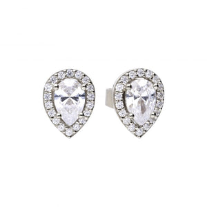 Diamonfire Teardrop Halo Earrings