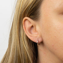 Load image into Gallery viewer, Small Hinged Silver Hoop Earrings
