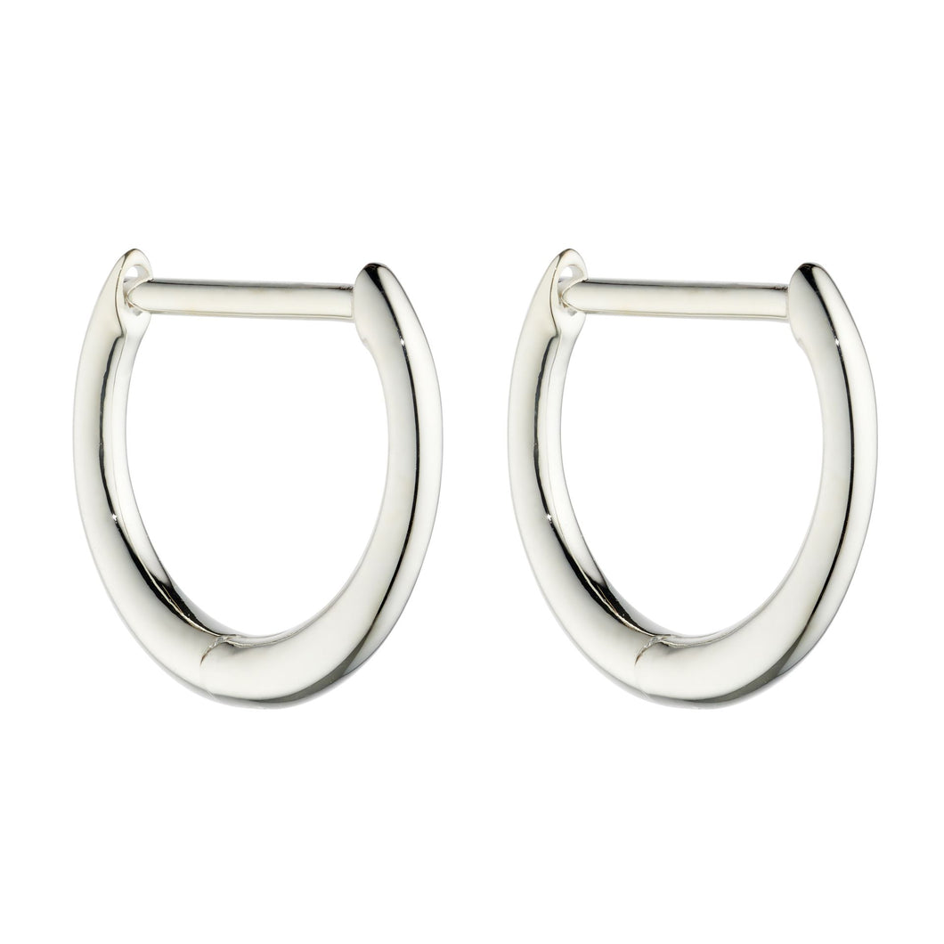 Small Hinged Silver Hoop Earrings
