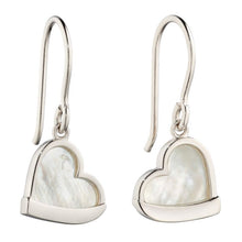 Load image into Gallery viewer, Fiorelli Mother of Pearl Heart Drop Earrings
