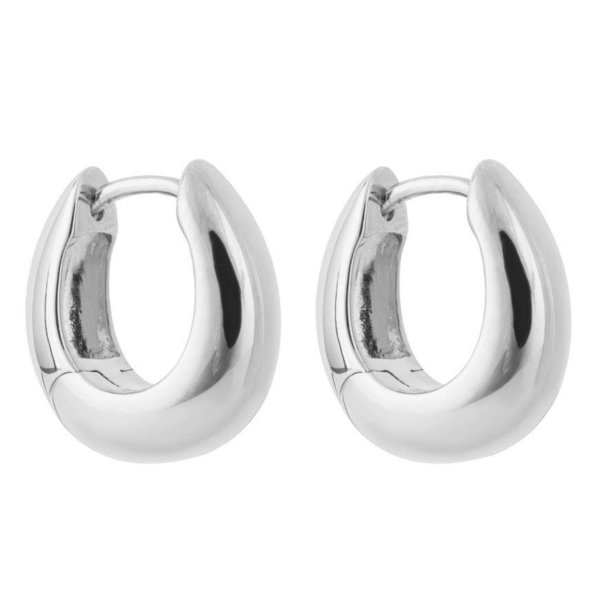 Silver Graduating Huggie Hoops