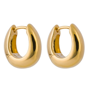 Silver and Gold Plate Graduating Huggie Hoop Earrings
