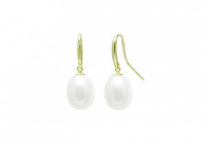 9ct Gold Pearl Drop Earrings