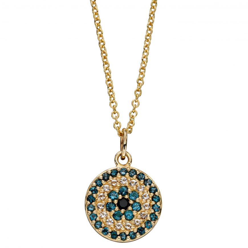 9ct Gold 'Evil-eye' Pendant