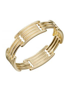 9ct Gold Column Bar Band Ring