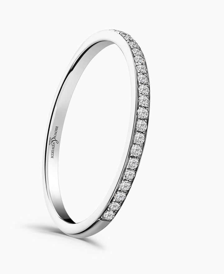 Platinum Half Set Eternity Ring 0.10ct