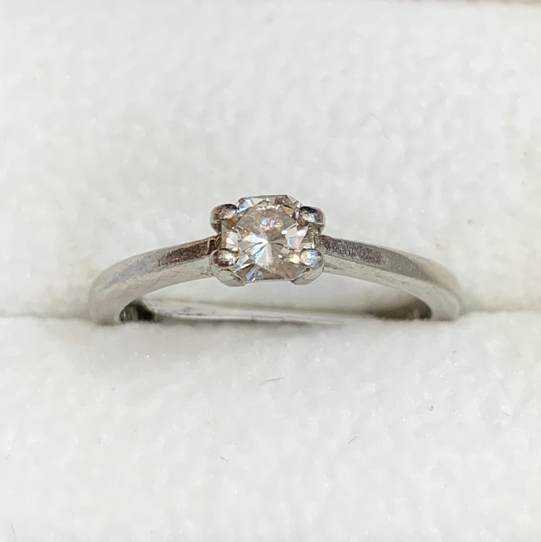 Secondhand Platinum Tasmin Cut Diamond Solitaire Ring 0.25ct