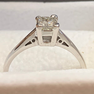 Secondhand 18ct Princess Cut Diamond 0.33ct Solitaire Ring