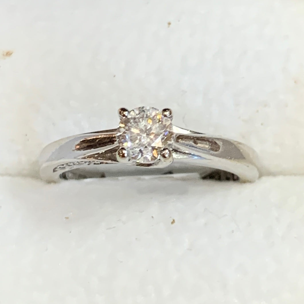 Secondhand 18ct White Gold Solitaire Diamond Ring 0.40ct