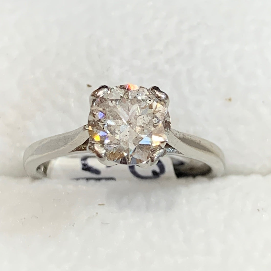 Secondhand Platinum 0.94ct Solitaire Diamond Ring