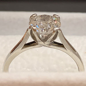 Secondhand Platinum 0.94ct Solitaire Diamond Ring
