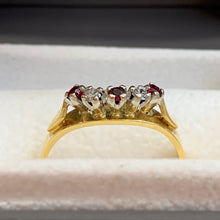 Load image into Gallery viewer, Secondhand Ruby and Diamond Shaped Ring
