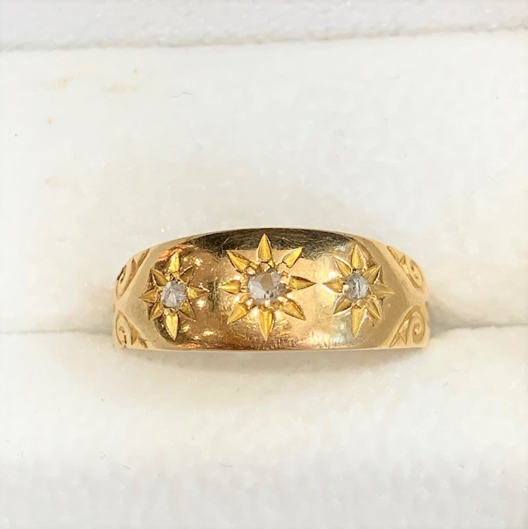 Secondhand Antique Diamond Three Stone Ring