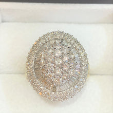 Load image into Gallery viewer, Secondhand Large Oval Diamond Cluster Ring
