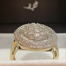 Load image into Gallery viewer, Secondhand Large Oval Diamond Cluster Ring
