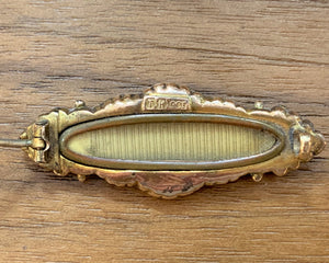 Secondhand Antique Ruby & Pearl Memorial Brooch