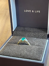 Load image into Gallery viewer, Secondhand 18ct Gold Emerald and Diamond Ring
